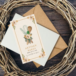 Bakkerij met roze en met pokken visitekaartje