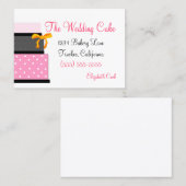 Bakkerij met roze en zwarte bruiloft visitekaartje (Voorkant / Achterkant)