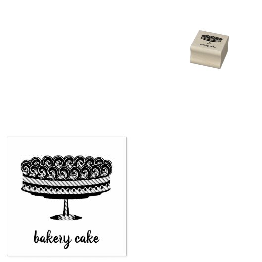 Bakkerij met schroefmakerij rubberstempel (Gestempeld)