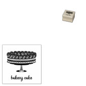 Bakkerij met slagroomcake rubberstempel (Gestempeld)