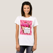 Bakkerij met zoete cupcake t-shirt (Voorkant volledig)