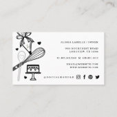 Bakkerij met zwart-wit en kookgereedschap visitekaartje (Achterkant)