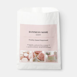 Bakkerij Minimal Pink Custom Photo Business Bedankzakje