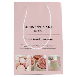 Bakkerij Minimal Pink Custom Photo Business Medium Cadeauzakje