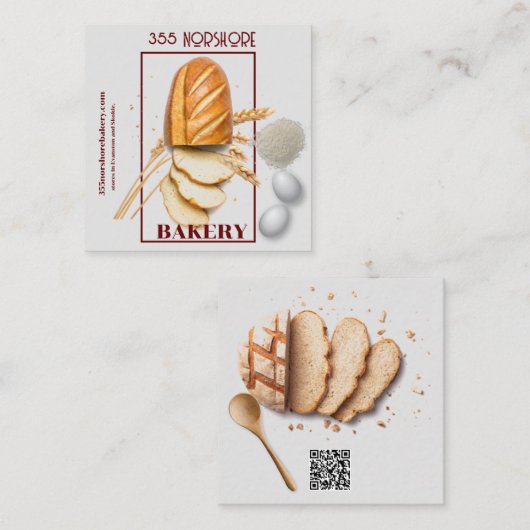 Bakkerij Modern visitekaartje (Voorkant / Achterkant)