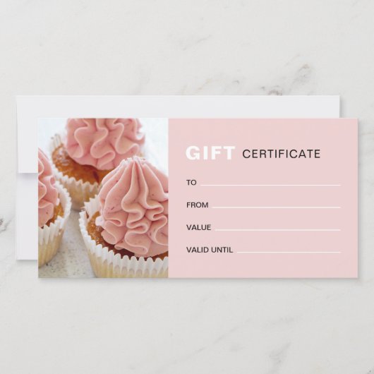 Bakkerij Monogram Foto QR Zakelijk Cadeaubon (Voorkant)