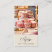Bakkerij Monogram Logo Beige Visitekaartje (Voorkant)
