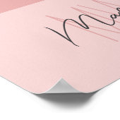 Bakkerij Monogram Logo Cupcake Foto Roze Poster (Hoek)