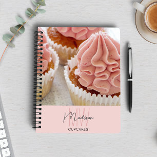 Bakkerij Monogram Logo Foto Roze Notitieboek