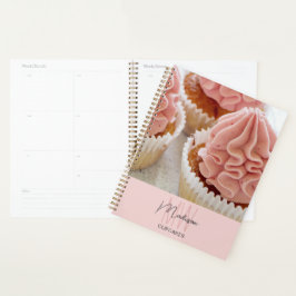 Bakkerij Monogram Logo Foto Roze Planner