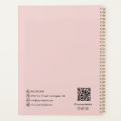 Bakkerij Monogram Logo Foto Roze Planner (Achterkant)