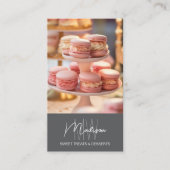 Bakkerij Monogram Logo Grijs Visitekaartje (Voorkant)