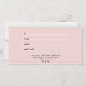 Bakkerij Monogram Logo Zakelijke Cadeaubon (Achterkant)