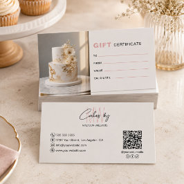 Bakkerij Monogram Logo Zakelijke Cadeaubon Visitekaartje