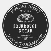 Bakkerij naam Sourdough Brood Loaf Label (Voorkant)