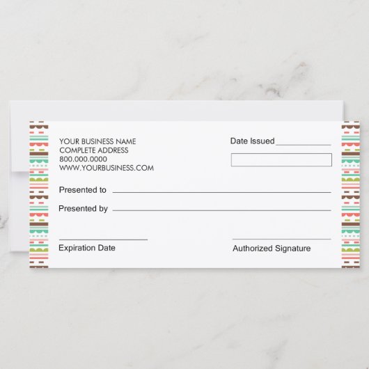 Bakkerij- of Cupcake Winkelcadeaus (Achterkant)