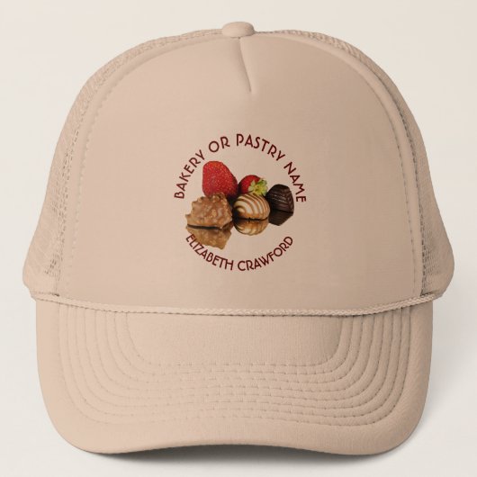 Bakkerij of gebak koopt met Jouw naam Trucker Pet (Voorkant)