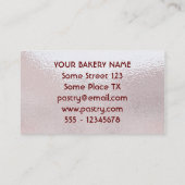 Bakkerij of gebak koopt met Jouw naam Visitekaartje (Achterkant)