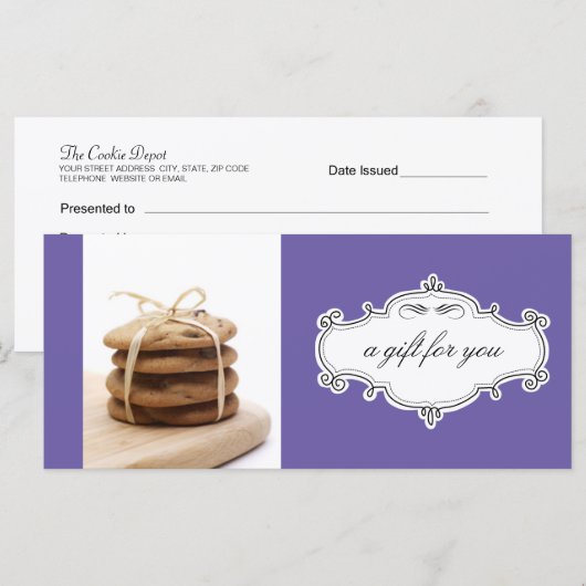 Bakkerij- of koekjesbonnen (Voorkant / Achterkant)