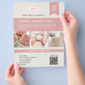 Bakkerij op maat gemaakte logo flyer (Hand)