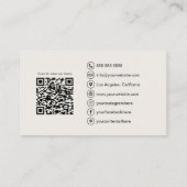 Bakkerij op maat gemaakte QR-code Visitekaartje (Achterkant)