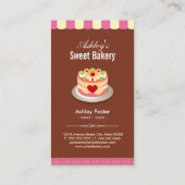 Bakkerij - op maat gesneden koekjes chocoladegebak visitekaartje (Achterkant)