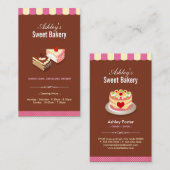 Bakkerij - op maat gesneden koekjes chocoladegebak visitekaartje (Voorkant / Achterkant)