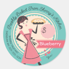 bakkerij op maat gesneden prijskaartjes ronde sticker