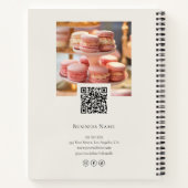 Bakkerij op maat logo foto QR-code Notitieboek (Achterkant)