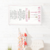 Bakkerij Open Roze Keuken Eten Zakelijk Restaurant Spandoek (Insitu)