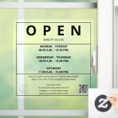 Bakkerij Openingstijden Raamsticker (Huis)