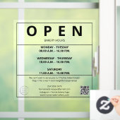 Bakkerij Openingsuren Raamsticker (Huis)