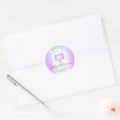 Bakkerij - Paarse glitterschijven - koekjesdoek Ronde Sticker (Envelop)