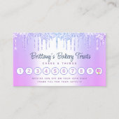 Bakkerij Paarse Ombre Cake Glitter Drips banketbak Klantenkaartje (Voorkant)