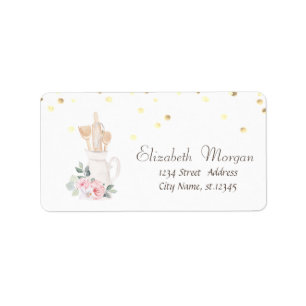 Bakkerij Pastahandgereedschap Bloemen Confetti Etiket