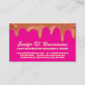 Bakkerij Pastry Chef Abstract Creamy Pink Visitekaartje (Achterkant)