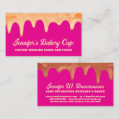 Bakkerij Pastry Chef Abstract Creamy Pink Visitekaartje (Voorkant / Achterkant)