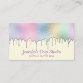 Bakkerij Pastry Chef Abstract regenboogverf beige Visitekaartje (Voorkant)