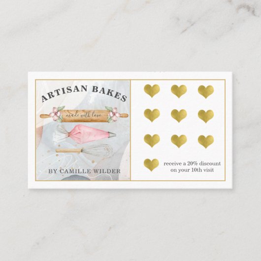 Bakkerij Pastry Chef Baker Loyalty-Kaart Klantenkaartje (Voorkant)