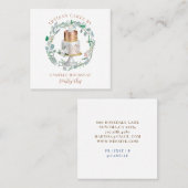 Bakkerij Pastry Chef Baker Roos Gold Cake Vierkante Visitekaartje (Voorkant / Achterkant)