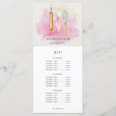 Bakkerij Pastry Chef Baker - Roze prijs Menu (Voorkant)