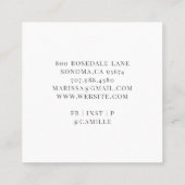 Bakkerij Pastry Chef Baker Square Visitekaartje (Achterkant)