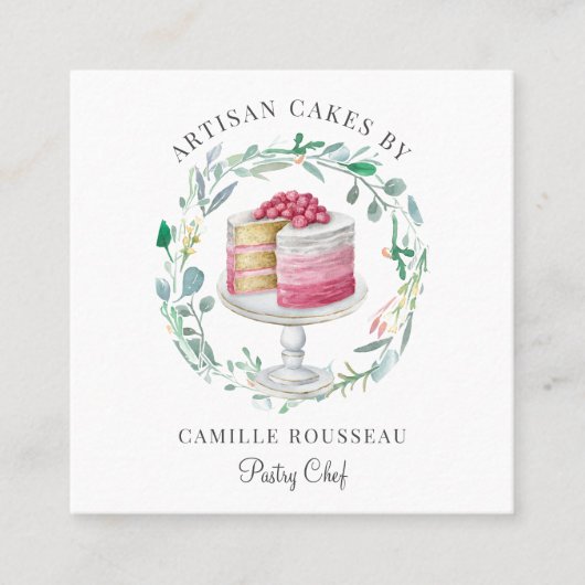 Bakkerij Pastry Chef Baker Square Visitekaartje (Voorkant)