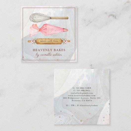 Bakkerij Pastry Chef Baker Visitekaartje (Voorkant / Achterkant)