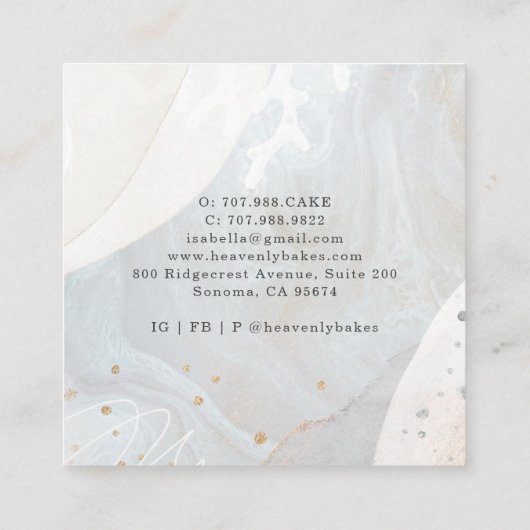 Bakkerij Pastry Chef Baker Visitekaartje (Achterkant)