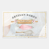 Bakkerij Pastry Chef Bakers Tools Business Rectang Rechthoekige Sticker (Voorkant)