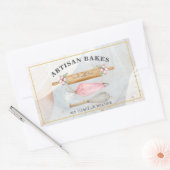 Bakkerij Pastry Chef Bakers Tools Business Rectang Rechthoekige Sticker (Envelop)