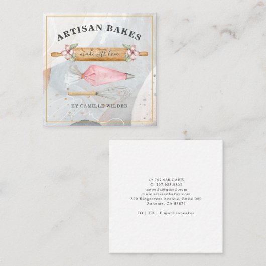 Bakkerij Pastry Chef Bakers Visitekaartje (Voorkant / Achterkant)