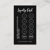 Bakkerij Pastry Chef Baking Utiers Black Klantenkaartje (Achterkant)