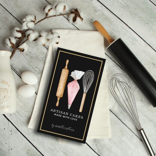 Bakkerij Pastry Chef Baking Utiers Black Visitekaartje